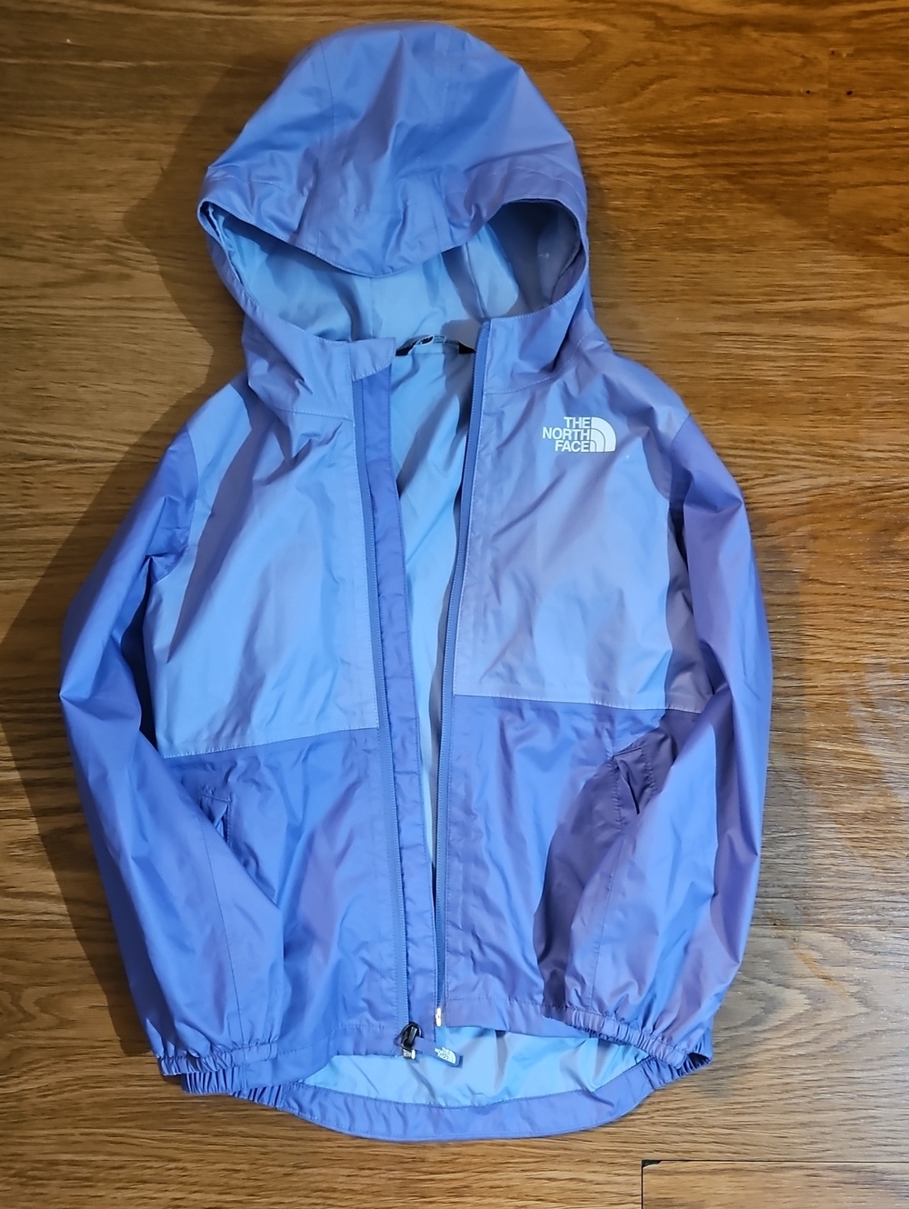 The North Face Kids' Lavender and Light Purple Hooded Rain Jacket 6T